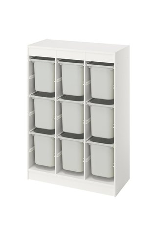 IKEA Beyaz Fonksiyonel Saklama Ünitesi 99x44x94 cm Çocuk Odası Oyuncak Dolabı Düzenleyici