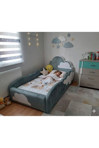 Puf Bebe Montessori Serisi _yumuşacık Puf_çocuk_bebek_bulutlu Yatak 90x190 Ölçüde (İÇ YATAK DAHİLDİR)