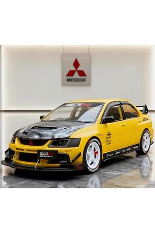 scntoys 1:24 Mitsubishi Lancer Evolution EV09 Diecast MOdel Araba Karbon Kaput Mitsubishi Lancer Model Araba