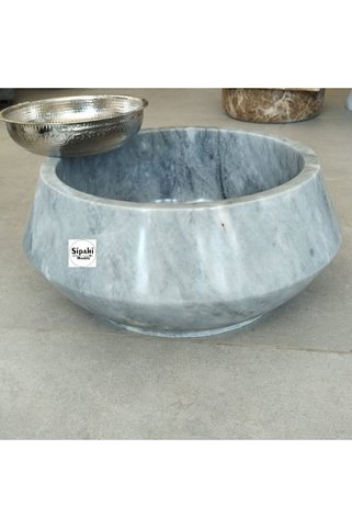 SİPAHİMARBLE Gri Mermer Tasarım Kurna