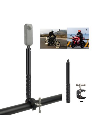 Coverzone Gidon Montaj Görünmez Selfie Çubuğu,Insta360 X3,X2,X4,ONE RS,GO 3,One X,Alüminyum,1/4” Vidalı MG02