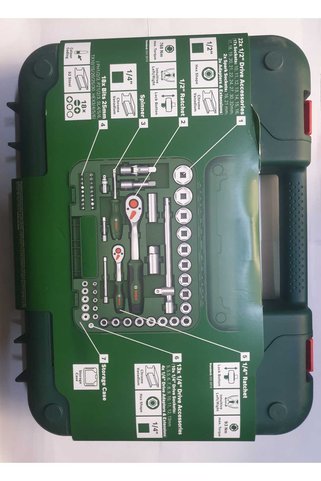 Bosch Lokma Takımı 57 Parça (1/2 ve 1/4 öçlülerinde 2 takım birarada)