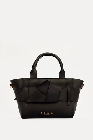 Ted Baker Siyah İkonik Kurdeleli El Çantası