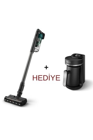 Philips Dikey Şarjlı Süpürge XC6456/10 Kahve Makinesi Hediye HDA150/61