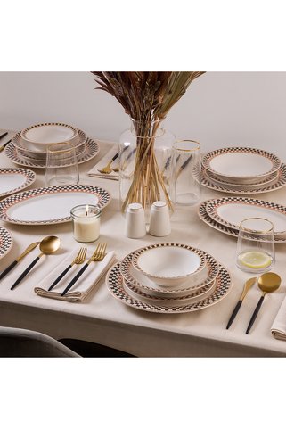 Aryıldız Aline Black 30 Parça 6 Kişilik Yemek Takımı