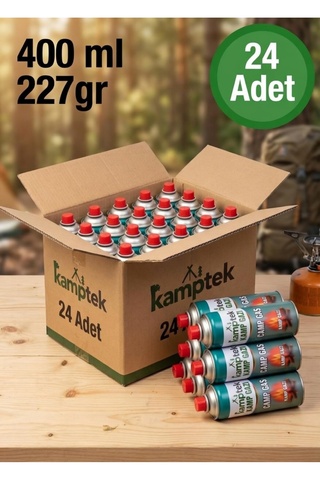 kamptek kamp teknolojisi Kamptek Ocak Strong / Steel Gazı Profesyonel Valfli Pürmüz Kartuşu 24 Adet