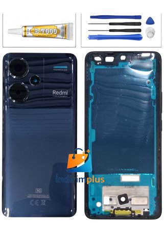 indirimplus Redmi Note 13 Pro Plus Kasa Arka Pil Kapağı Lensli Siyah Renk Note 13 Pro Plus Arka Kapak