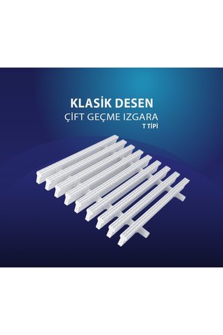 bluewaves Havuz Izgarası Çift Geçmeli 25 Cm