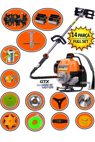 EISENN German 14 In 1 Ech 950 Dream Sırt Tipi Çim Ot Çalı Tırpanı Çapa Aparatı Akrobat