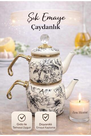 Santara ELEGANCE ACAR SCOTTISH GARDEN EMAYE MİNİ ÇAYDANLIK TAKIMI