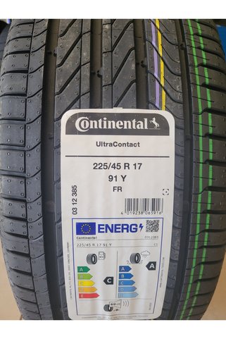Continental 225/45R17 Ultra Contact 91Y FR Set olarak (4 ADET) Yazlık A serisi 69db 2026 Üretim*