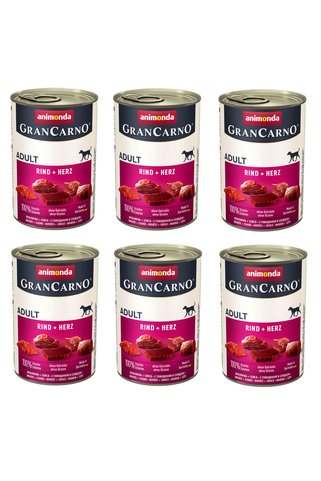 Animonda Gran Carno Sığır ve Yürekli Köpek Konserve 400 Gr. X 6 Adet
