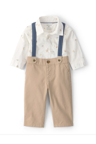 Carter's Erkek Bebek Body Pantolon Set 3 Ay-24 Ay Bej
