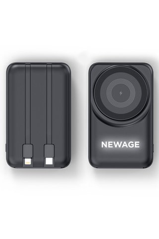 BASKIYERİ 25 Adet KÜÇÜKLER 10.000 MAH SİYAH MAGSAFE ve WIRELESS POWERBANK