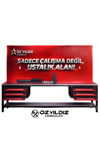 özyıldız 2 Metre 6 Çekmeceli Takım Tezgahı - Paslanmaz | Çelik Yapı