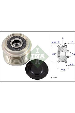 İna 535 0227 10 ALTERNATOR KASNAGI 1204290