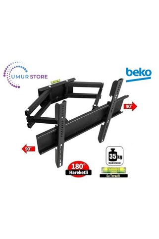 Beko B50 C 865 B 4k 50” Smart 32- 55 inç Çift Kollu Hareketli Lcd Led Tv Askı Aparatı