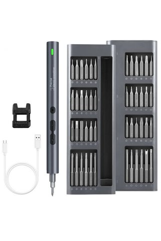 Tastech Mini Şarjlı Tornavida 51'i 1 Arada Kablosuz Hassas Tornavida Seti 48 Uçlu USB Şarjlı Küçük Elektrikli Tornavida