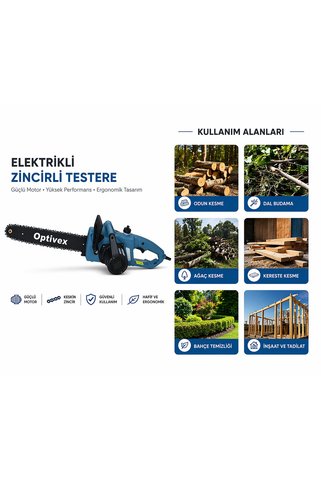 OPTIVEX 1800 Watt Elektrikli Testere Mavi