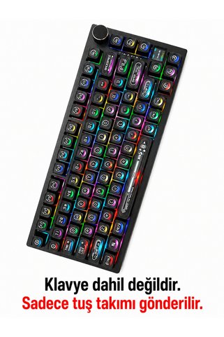 Leaven MEKANİK KLAVYE KEYCAP -136 TUŞLU SİYAH OPAL TUŞ TAKIMI