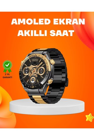 ARMÜZ Amoled Akıllı Saat Ip67 Su Geçirmez 3 Bileklikli Sağlık Takipli