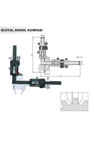 ACCUD DİJİTAL MODÜL KUMPASI M1-25mm