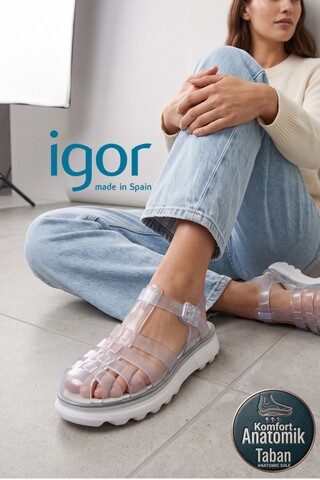 IGOR S10361 Vega Cristal Beyaz Ortopedik Günlük Kadın Sandalet