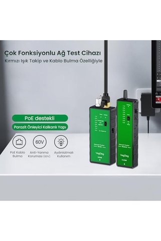 Yıldızan zkra shop V-E109 Çok Fonksiyonlu Poe Destekli Fiber Optik Ağ Test Cihazı 1053162