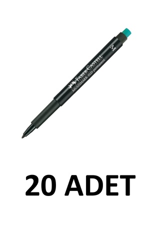 Faber Castell 20 Adet PERMANENT KALEM (M) SİYAH