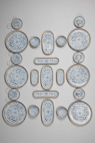 İpek Porselen 6 Kişilik 29 Parça Toledo Ethno Desenli Porselen Kahvaltı Takımı Şık Ve Modern Sofra Seti İpek