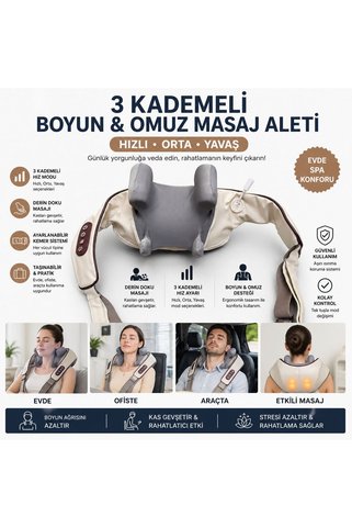 KARAASLAN İnsan Eli Hissi Veren Şarjlı Masaj Aleti – Ovmalı, Boyun, Sırt Ve Bacak Masaj Cihazı KARAASLAN