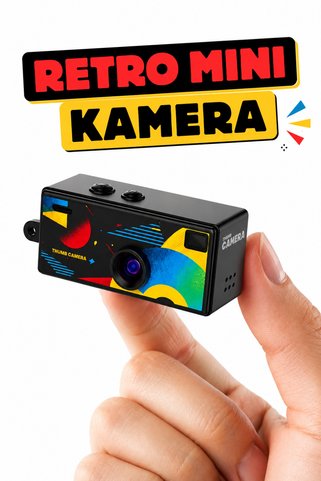 ROBEVE Retro Mini Dijital Kamera 1080P HD Video Kayıt | 130° Geniş Açı Lens | LCD Ekran | Type-C Şarjlı | Ultra Kompakt 26 Gram | Taşınabilir Anahtarlık Kamera | Micro SD Kart Destekli Mini Kamera