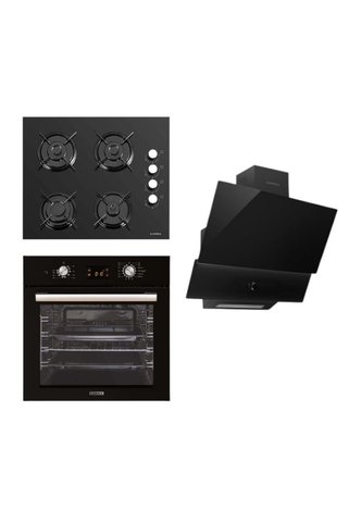 Luxell Liva Siyah Ankastre Set