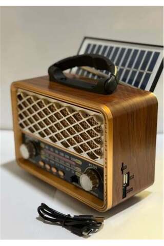 Everton Rt-735 Solar Enerjili Nostajık Radyo Bluetooth usb-fm-radyo