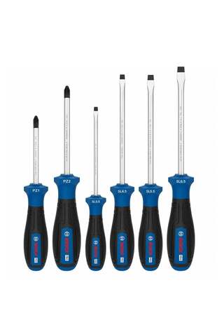 Bosch Düz ve Yıldız Uçlu Tornavida Takımı Pro PZ/SL 6 Parça