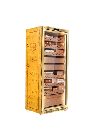 Parmida Raching Gold Ahşap Profesyonel Elektronik Humidor Puro Dolabı MON5800A