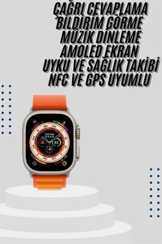 ARMÜZ Akıllı Saat Bleutooth Bağlantılı Akıllı Saat Amoled Ekran 49 Mm