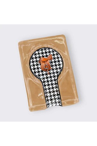 VİTELLİ Equestrian Camel Dekoratif Oval Cam Puro Küllüğü 14 cm