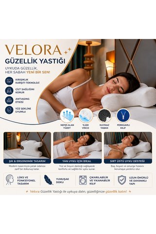 VELORA GRUP VELORA Premium Visco Beauty Pillow Güzellik Yastığı