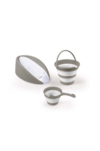 Dolu 7572 OYUNCAK-ÜÇLÜ BEBEK BANYO SETİ-STONE GRİ