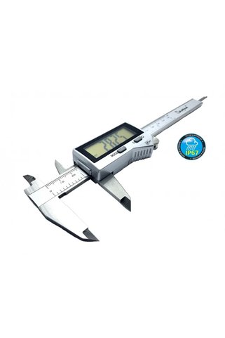 DASQUA 0-200mm LCD Büyük Ekran Dijital Kumpas IP67 Yağa, Suya Dirençli 2610-8110