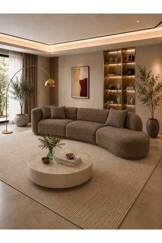 Haliloğlu Riva, Fasulye Kanepe (STD YÖN) Bukle 29, Kahverengi