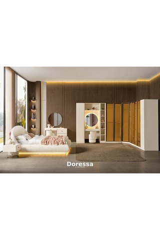 Doressa Living Marle Reflekte Camlı Köşe Yatak Odası Takımı
