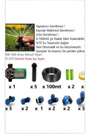 Rainbird Otomatik Çim Sulama Fiskiye Sprey Seti Rvanset