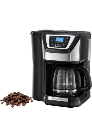 RUSSELL HOBBS Victory Öğütücülü Kahve Makinesi (1,5 l cam sürahi, 12 fincan, dijital programlanabili