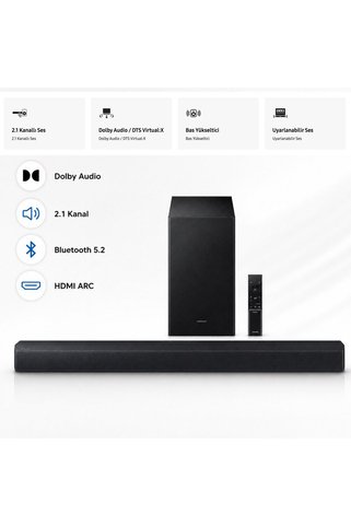 Samsung Bluetooth 300Waat 2.1 Kanal Soundbar & Ev Sinema Sistemi Bluetooth+HDMI ARC+Optik