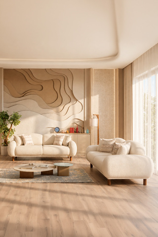 İYENA HOME LİVİNG Beyrut 3+3 Koltuk Takımı Bohem Sırt Mekanizmalı Modern