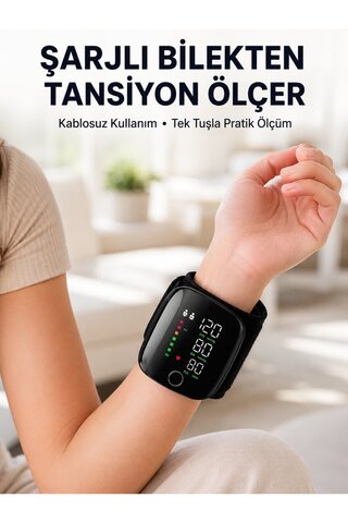 CanBia Otomatik Bilekten Tansiyon Ölçer Şarjlı Dijital Ölçüm Cihazı - KAHYAA8875-1819