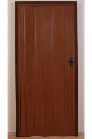 DEKORAKS Akordeon Kapı, Ceviz Ahşap Desenli, 87x215cm