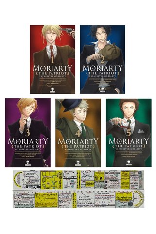 Kurukafa Yayınları Moriarty the Patriot 1-2-3-4-5. Ciltler Manga Seti (Özel Cetvel ve Manga Ayracı Hediyeli)